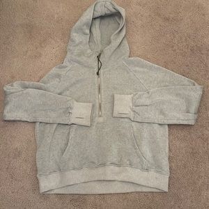 Grey Lulu Lemon Scuba Oversized Half-Zip Hoodie